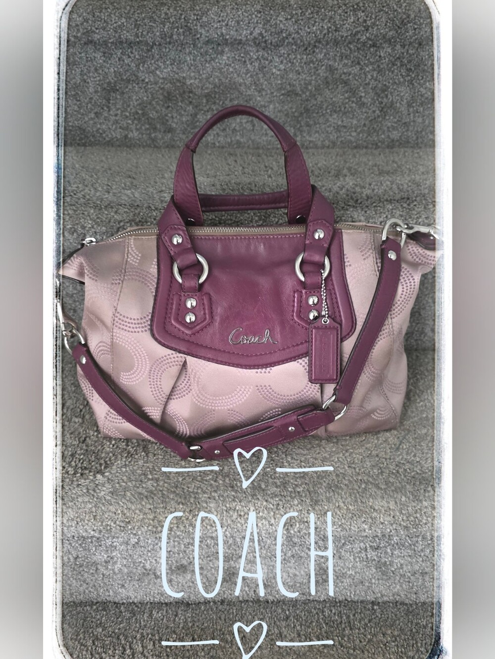 Coach Ashley Dotted Op Art Satchel